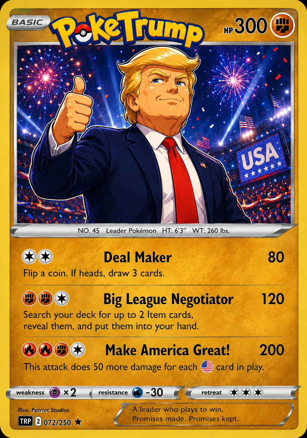 Pokemon Trump universe scene